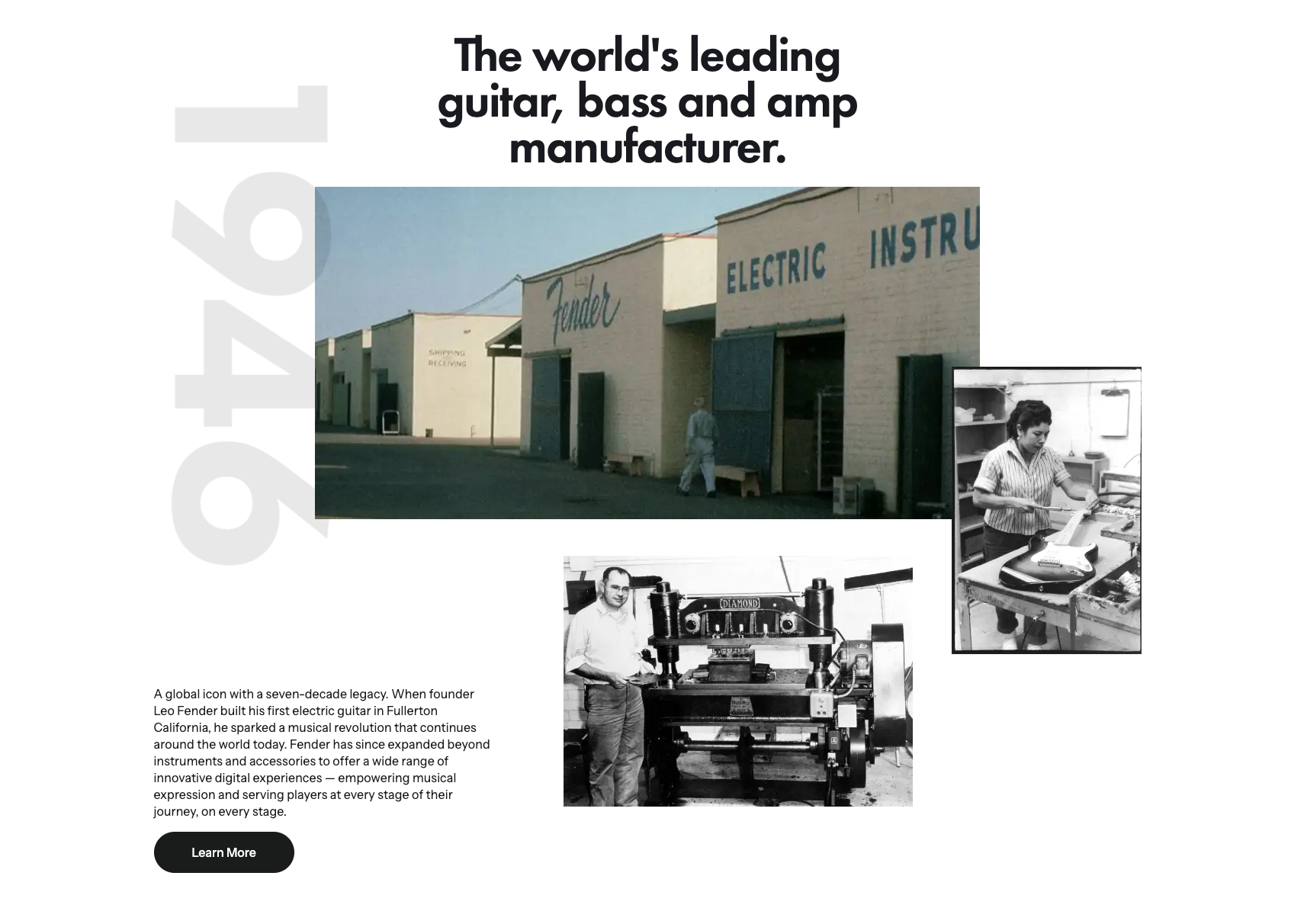 Fender Musical Instruments work sample